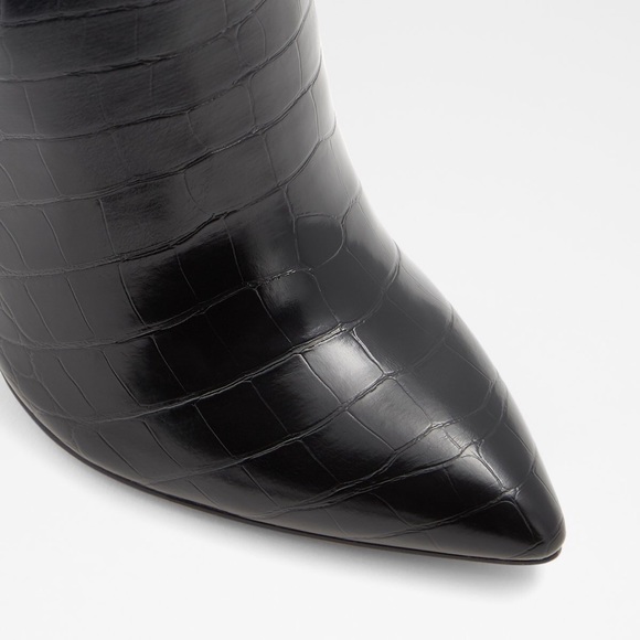 NEW Aldo Black Croc High Heel Mule - Size 8 - Picture 4 of 8